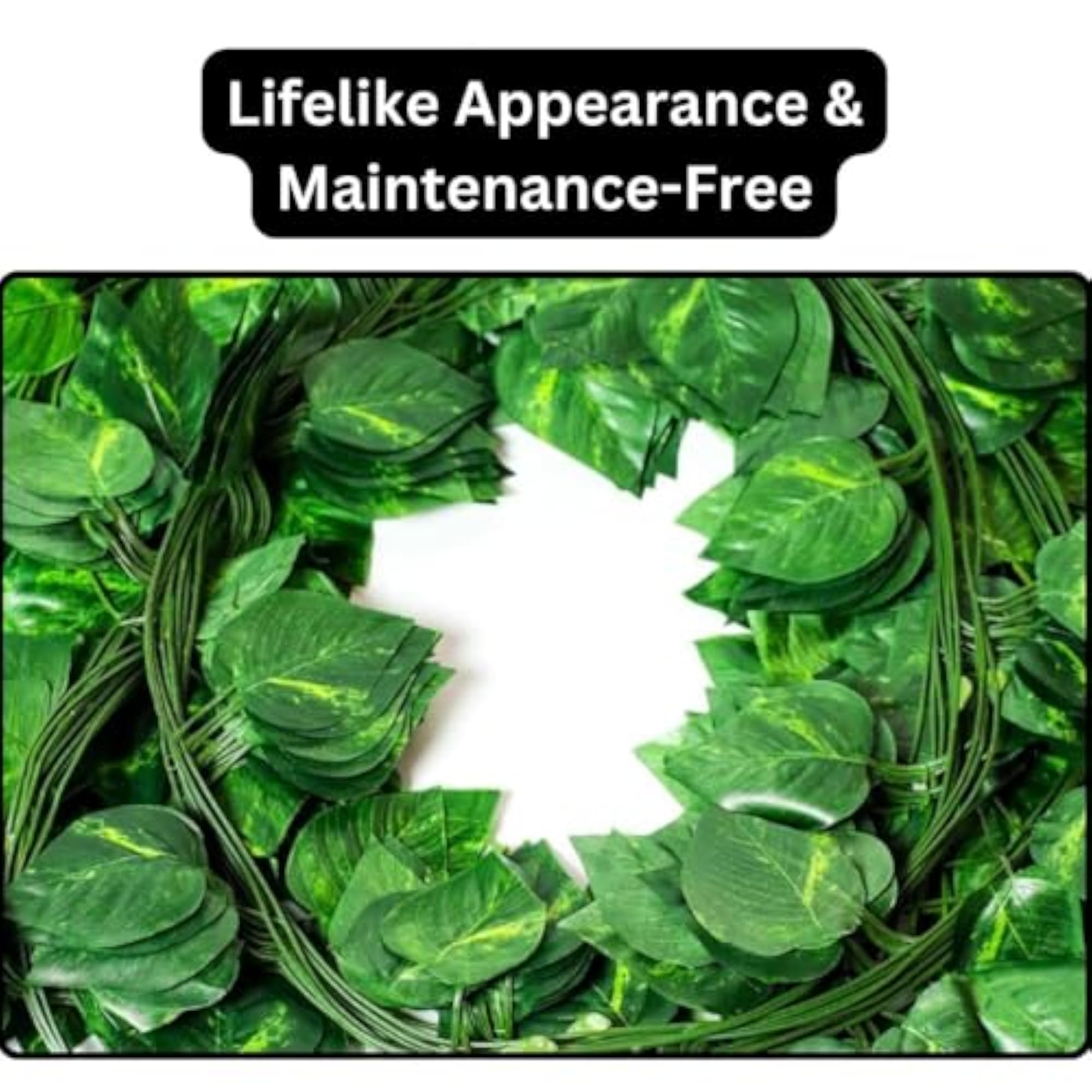 Artificial Plant Leaves Combo, Green & Orange