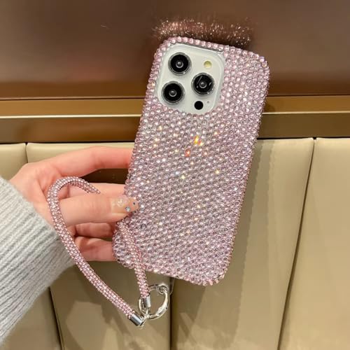 Coque de téléphone antichoc à paillettes iPhone 15 protégeant des chutes