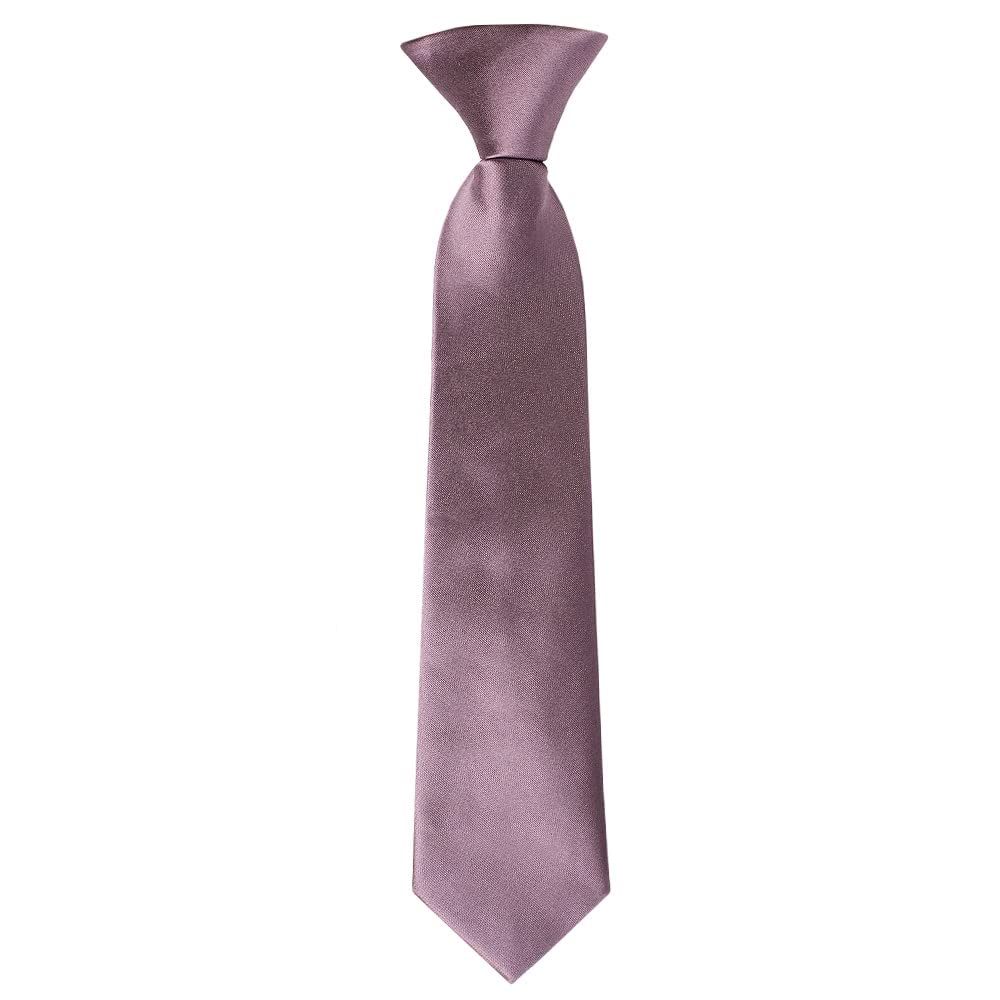Ties R Us Boys Purple Pre Tied Plain Mauve Tie Age 4-7
