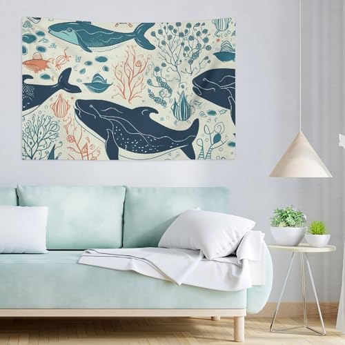 Drapeau baleine sous-marine en polyester robuste contre déchirure - 3