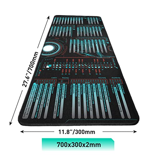 Windows, Office, Excel, Adobe Photoshop Shortcut Keys Large Computer Mouse Pad/Desk Mat For Gamer & Home Pc. Non-Slip Custom Extended Rubber Base Gaming Mousepad, Protector Cover, Keyboard Mat #TOP5