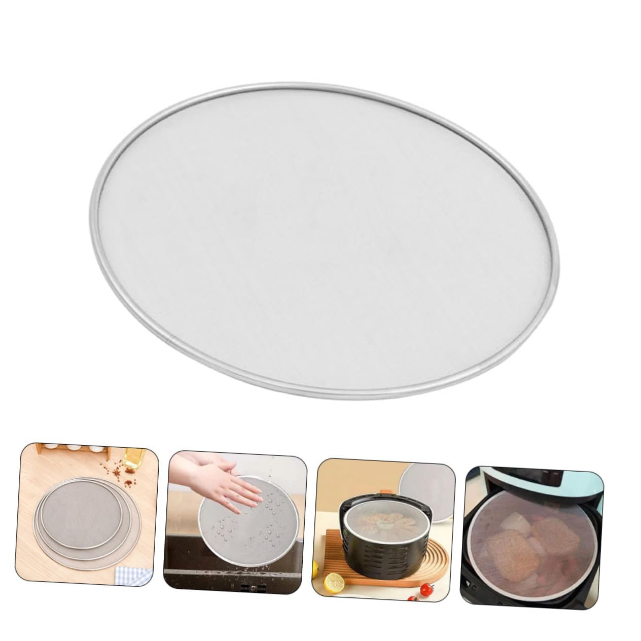 VALICLUD Écran Anti-éclaboussures Cuisson 25cm Acier Inoxydable - Protection Huile Pour Poêles Et Casseroles