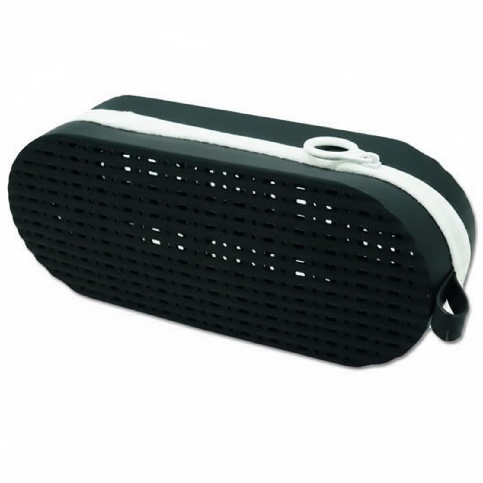 ZOOMELLA Perforated Eyewear Storage Case Zip-Around Swim Eyewear Case Loop Pull Tab Travel Accessory Compact for Swimmers, Black-image-14