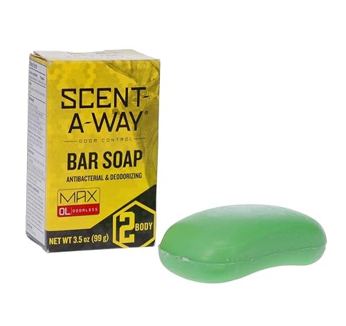 Hunters Specialties Scent-A-Way Max - Jabón en barra, 3.5 onzas, verde