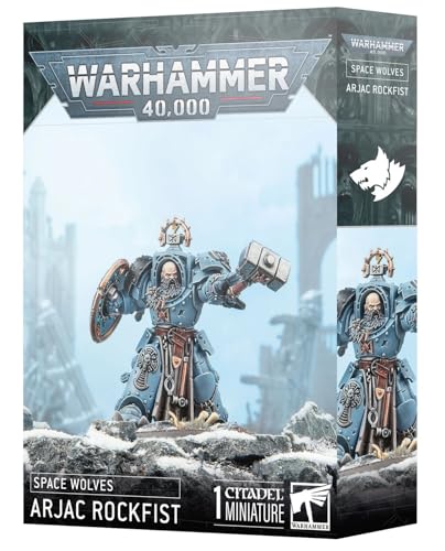 Figura Warhammer 40,000 Space Wolves Arjac Rockfist 2025 miniatura 1