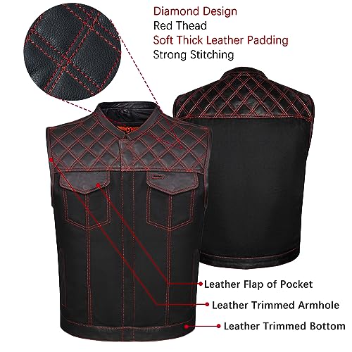 Dream Apparel Denim & Leather Vest