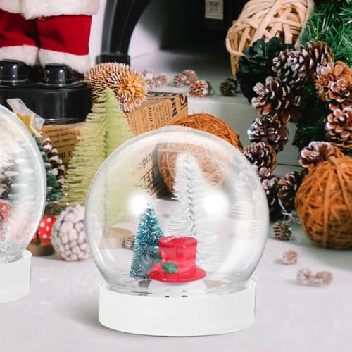 Globos de nieve de plástico para diseñar decoraciones navideñas caseras 5