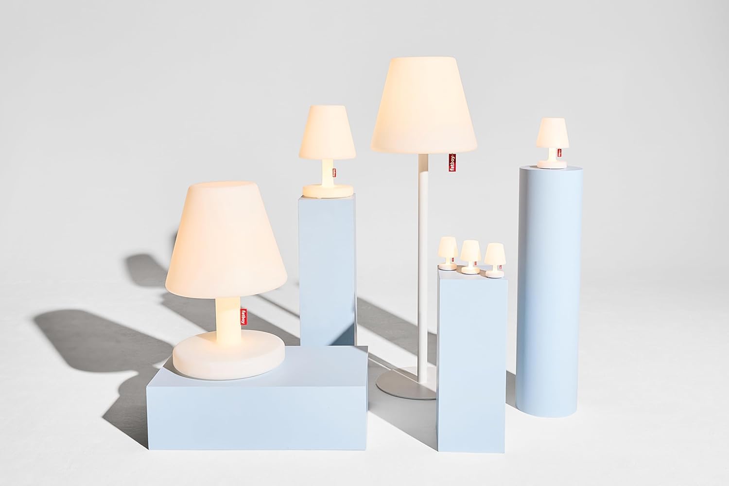 Fatboy Edison La Surprise DUO pack LED Tischlampe Mini - Dimmbare Nachttischlampe mit Ladefunktion - Kabellos - Akku für 6 bis 20 Stunden - 3000K Leselampe - Indoor Outdoor Tischleuchte - 15cm Höhe