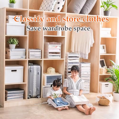 Canastas de almacenamiento para ropa, ahorro de espacio, para organizar y ordenar el hogar de manera eficiente