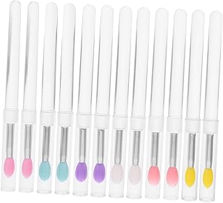 OSALADI 12pcs Silicone Lip Brush Set with Cap...