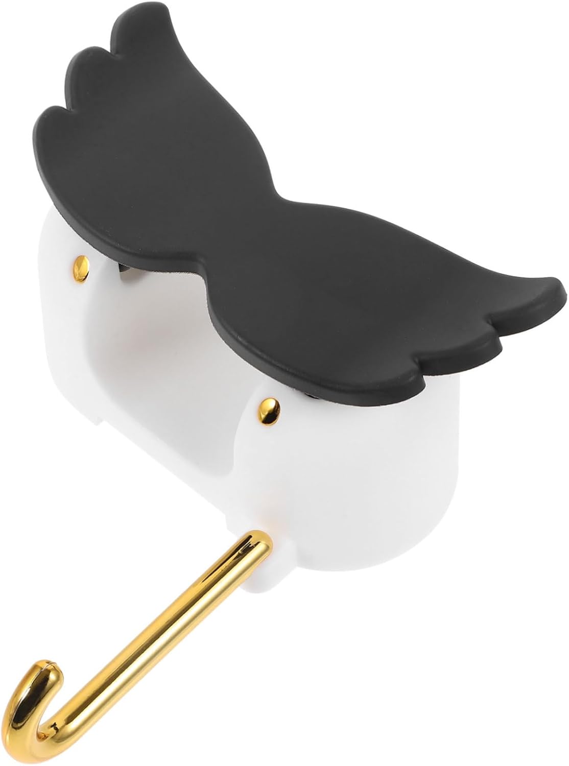 ABOOFAN Adorable Mask Shape Mop Rack Hook No Drill Broom Holder Wall Mount Broom Organizer