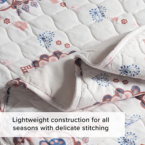 Lucky Brand Quilt Set – 3-Piece Queen Size Quilt Sets With Pillow Shams, Cotton & Polyester, Lightweight, Modern Paisley Ikat Coverlet Queen Size #TOP1