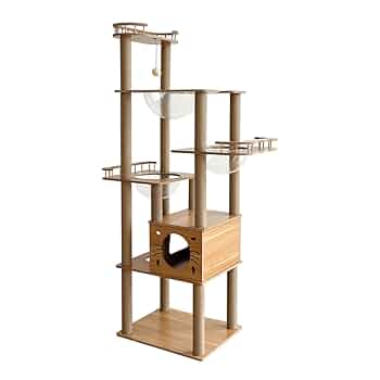 はるママン 様　RAKU 木製キャットタワー 透明宇宙船型 木製透明宇宙船キャットタワー 木製 キャット タワー キャット