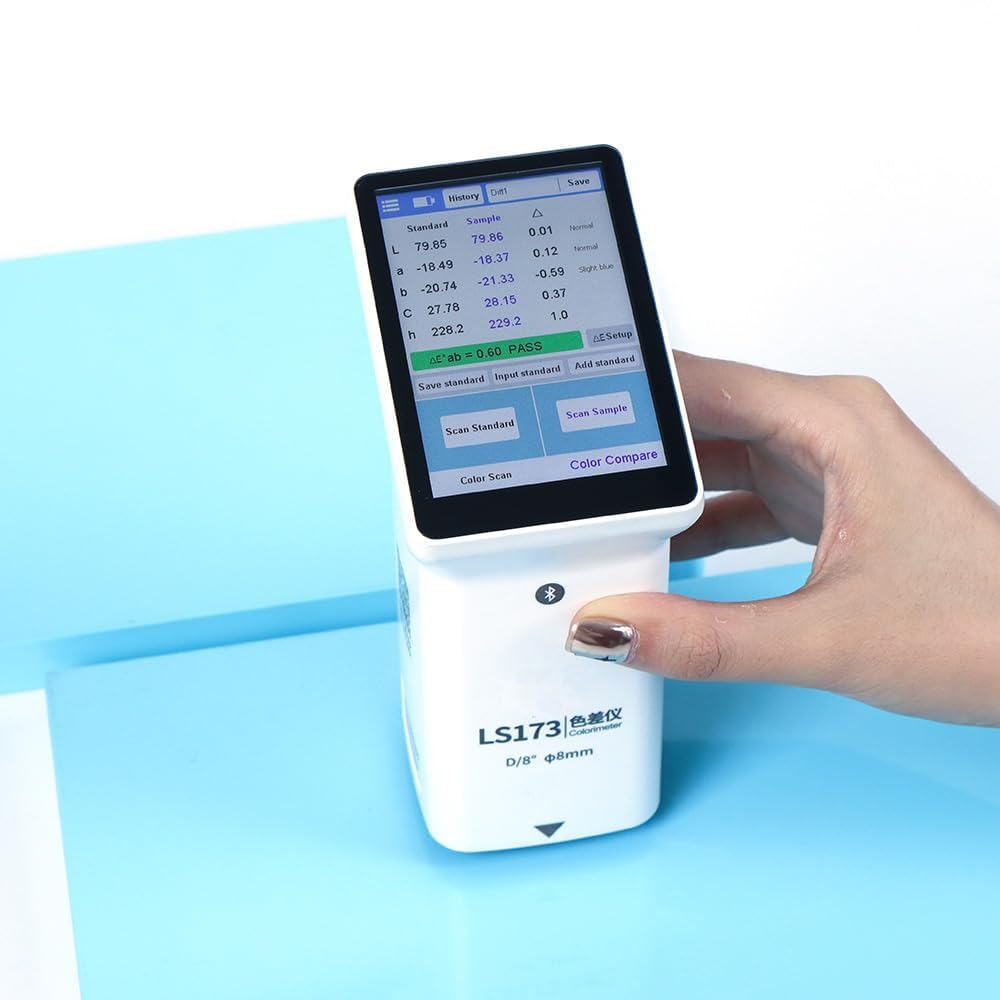 HUTALIM Handheld Colorimeter with 3.5 Inch Touch Screen, Portable Precision Colorimeter, Multifunctional Spectrophotometer, Color Analyzer Digital Precise, 8mm Aperture, LS173. ﻿