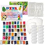 100,000 Fuse Beads - Fuse Bead Kit Includes 46 Colors, 4 Square Interlocking Pegboards, 170+...