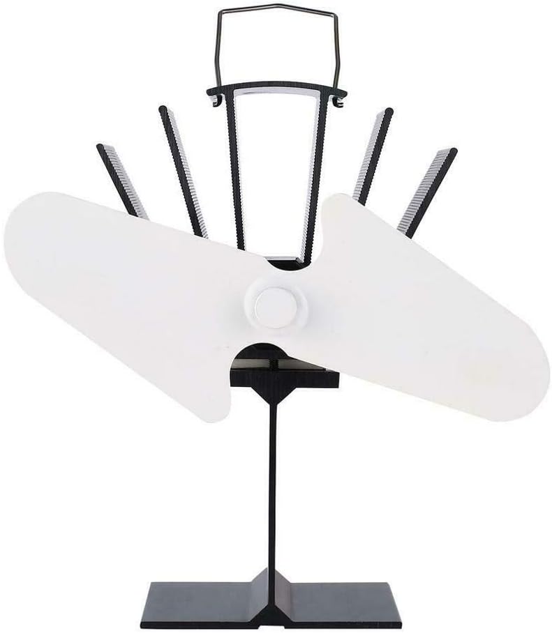 2-Blade Heat Powered Stove Fan, SENRISE Silent Operation - Eco Friendly Fan For Wood Burning, Log Burner, Fireplace (1Pcs, Bronze)