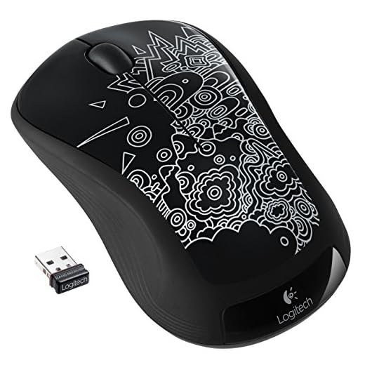 Logitech Wireless Mouse M310 - Black Topography