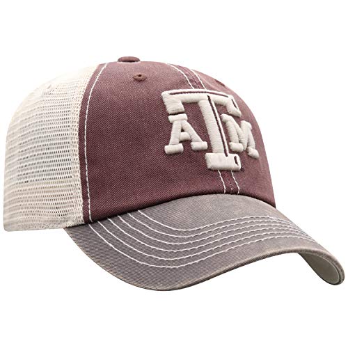 Top of the World Texas A&M Aggies Men's Relaxed Fit Adjustable Mesh Offroad Hat Team Color Icon, Adjustable - Thumbnail 4