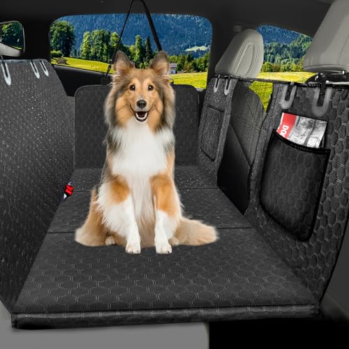 ESCRODOI Capa Protetora Carro Pet Impermeável, 6 em 1 Capa Protetora Banco Traseiro Pet, Fundo Duro, Resistente Ao Desgaste, Antiderrapante, Tamanho Universal