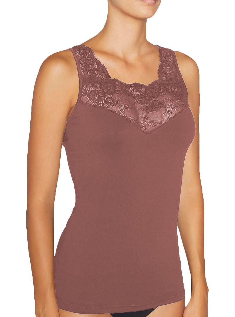 YSABEL MORA Camiseta Térmica Sin Mangas Encaje Elegante y Cómoda, Protección Térmica Avanzada, Libertad de Movimiento, Ideal para Cualquier Ocasión, Tecnología Antihumedad.