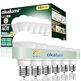 okalumi LED電球 調光器対応 E17口金 40W形 昼白色 500lm 小型電球 広配光タイプ ミニクリプトン ミニランプ形白熱電球代替推奨 6個セット 【LDA4L27-E17d N】
