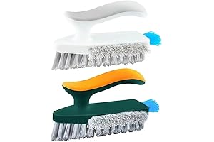 2Pcs Tyuoikom Scrub Brush Comfort Grip for Bathroom Shower Cleaning