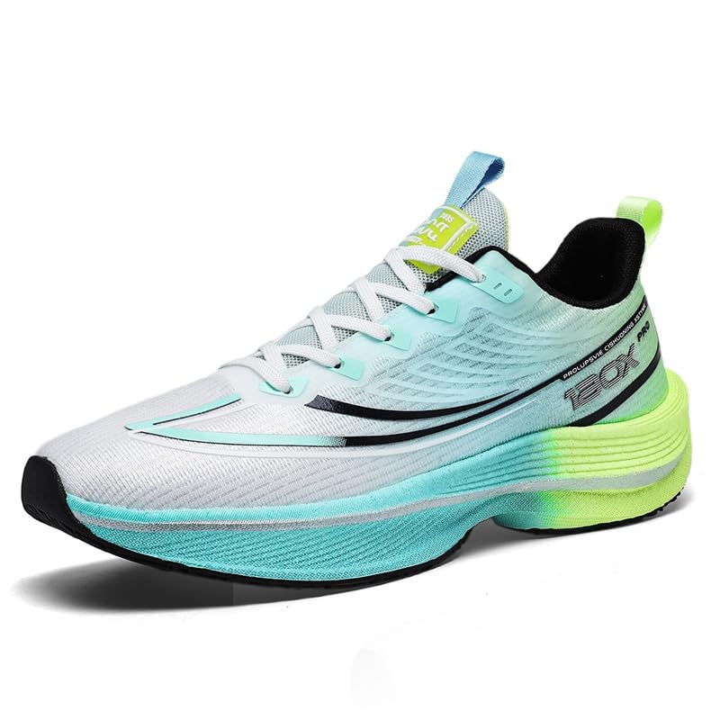 Men's Casual Mesh Breathable Sports Shoes Round Toe Thick Bottom Non-Slip Lace-Up Running Shoes Suitable for Daily Walking Tennis - Main Image