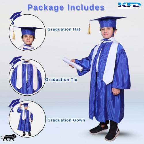 Image of Kaku Fancy Dresses Graduation Gown With Hat & Stole /Scarf | Degree Costume For Convocation Dress For Boys & Girls