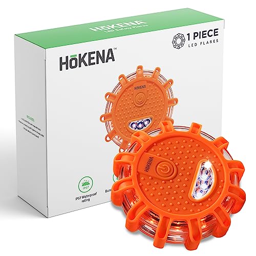 HOKENA Single LED Road Flares Emergency Lights for Vehicles Roadside