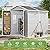 SELLERWE 8x6 FT Outdoor Storage Shed, Waterproof Thicker Resin Shed with Floor & Lockable Door & Window & Vents, Plastic Tool Shed for Backyard, Patio, Poolside, Lawn, All Weather Use, Dove Grey