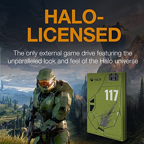 Image of Seagate Game Drive for Xbox Halo Infinite SE 5TB External Hard Drive HDD, USB 3.2 Gen 1 for, Customizable RGB LED Lighting and 3-Year Data Recovery Services (STKX5000400)