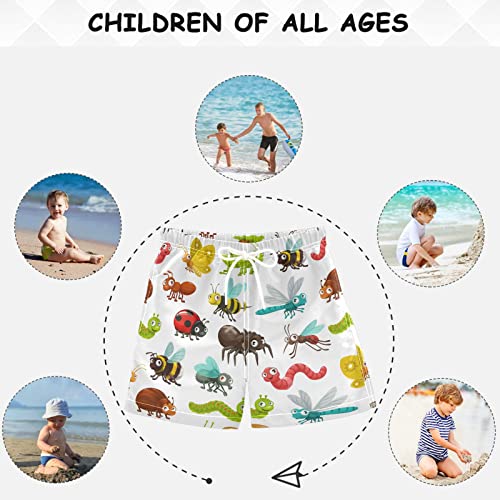 visesunny Summer Boy's Beach Shorts Cartoon Butterfly Dragonfly Bug Quick Dry Soft Drawsting Swim Trunks Baby Boy Bathing Suit with Pockets4