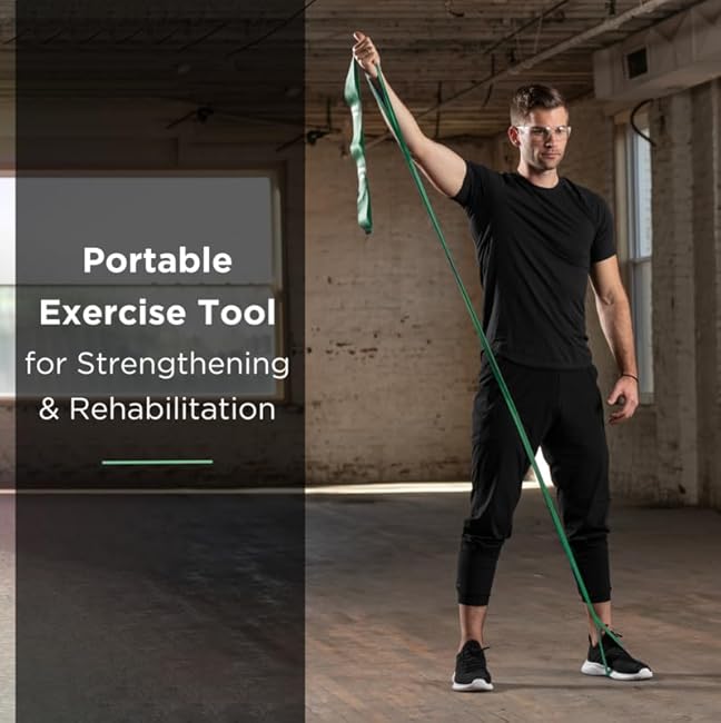 THERABAND CLX Resistance Band with Loops, Fitness Band for Home Exercise and Full Body Workouts, Portable Gym Equipment