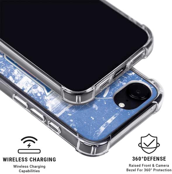 Skinit Clear Phone Case Compatible with iPhone 16e - Officially Licensed NHL New York Rangers Frozen Design