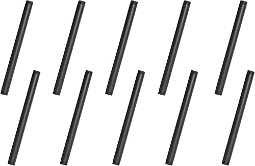 HITOMEN Tubo de hierro industrial de 34 x 11 pulgadas (10 piezas) Tubos roscados negros de acero de metal resistente para montaje en pared,
