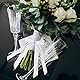 30 Stück Spitze Schleifen Hochzeitsauto 12 * 25cm Autoschleifen Hochzeit Antennenschleifen,Autoschleifen Weiß mit Herzen für Hochzeit Party