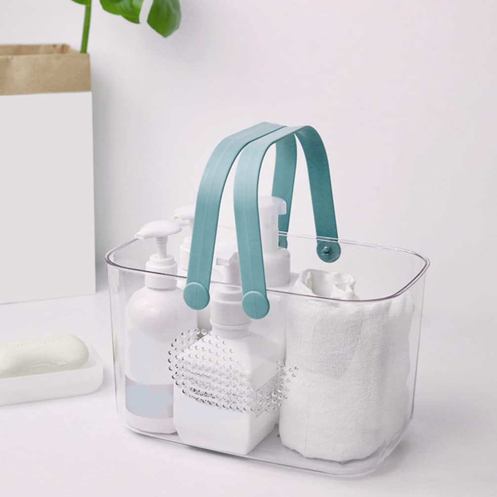 Luxshiny Cesta de Ducha de Plástico con Asa, Cesta para Baño Portátil | Organizadora de Gran Capacidad, para Jabón y Gel de Ducha, Estable sobre Superficie Plana