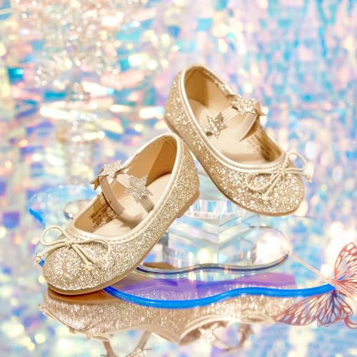 Image of GINFIVE Toddler Girls Dress Shoes Little Girls Mary Janes Ballerina Flats Shoes Toddler