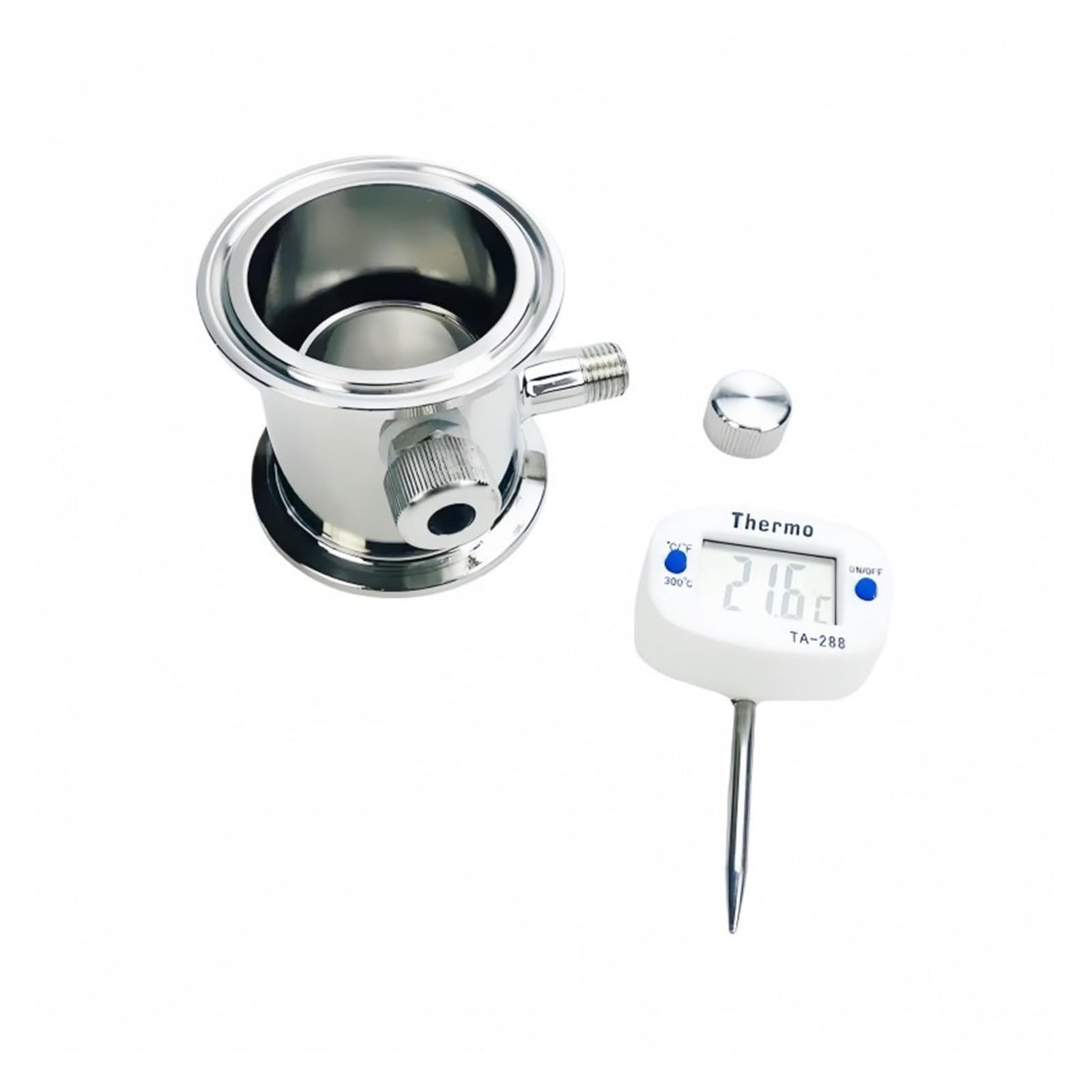 Hkvtvcypya Men's With Thermometer 1/4" Thread Rectification Module With Thermowell Nipple 2"(51Mm)
