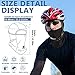 Botack Balaclava Face Mask Sun UV Protection Breathable Full Head Mask for Men Women Skiing Cycling Black