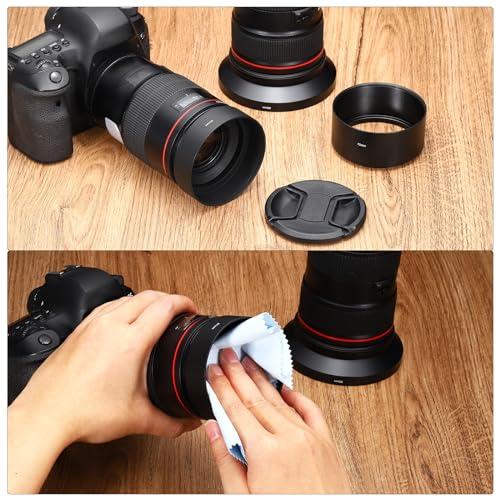 Tapa para lente PATIKIL de 27 mm, paquete de 2 unidades, tapa universal con diseño de pinza lateral para lentes DSLR, color negro, compatible con Nikon, Fujifilm y Pentax miniatura 5
