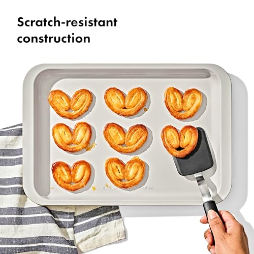 Image of OXO Good Grips Non-Stick Pro Ceramic Coated Metal Bakeware Quarter Sheet Pan - Biscuit