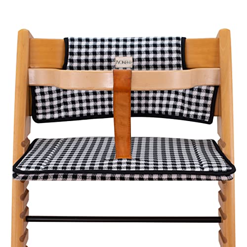 Image of JYOKO Kids Cushion Made Cotton 100% Compatible with Stokke Tripp Trapp high Chair (Vichy)