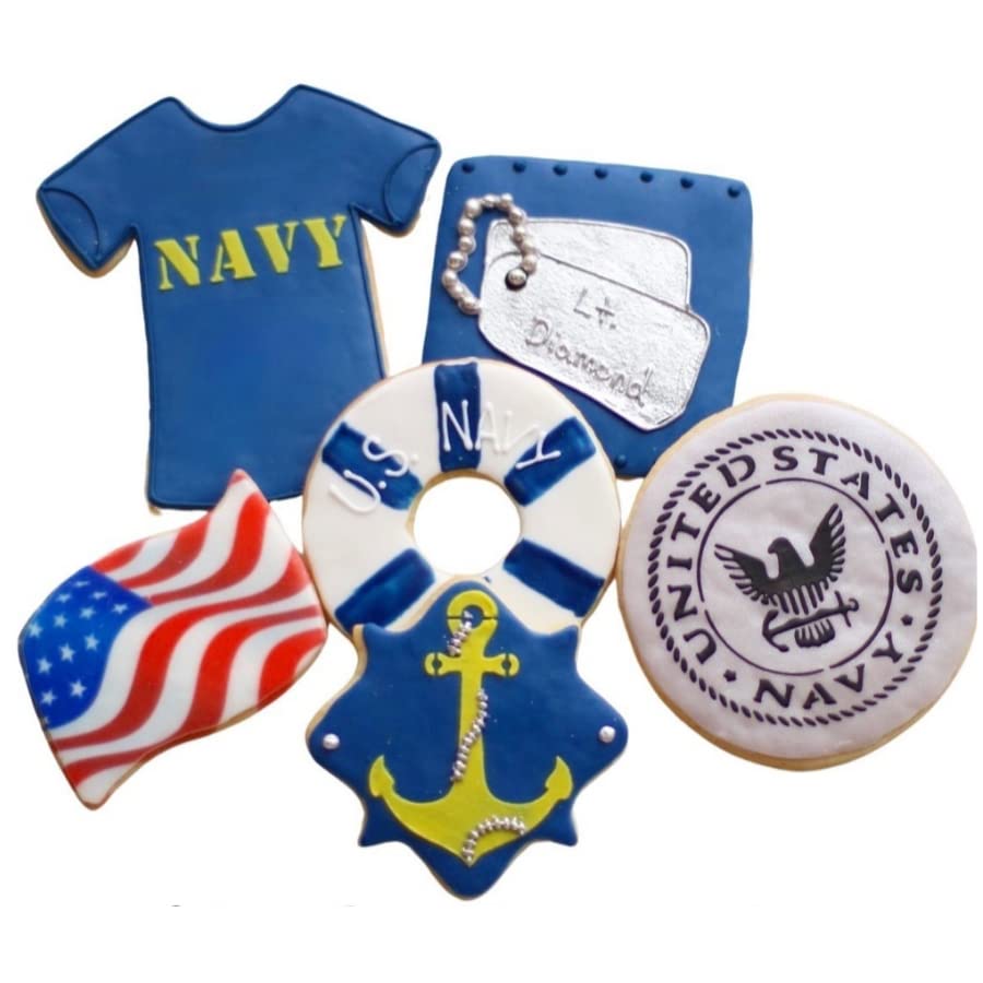 1 Dz. Navy Cookies! Military Retirement, Deployment Themed Party Favors or Birthday Gift!