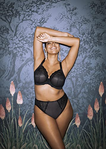 Image of Elomi Women's Charley Stretch Plunge Bra: Stretch Lace & Mesh, Racerback Option. Low Plunge UK Sizes D-JJ, US Sizes D-N