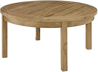 Modway Marina Premium Grade A Teak Wood Outdoor Patio Round Coffee Table...