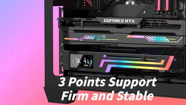 Watch GSCOLER Z-X6 GPU Support Bracket with CPU & GPU Temp Display