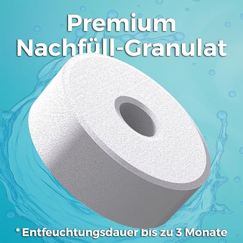8x Nachfüll-Donut für King Kong State Luftentfeuchter ohne Strom | Raumentfeuchter Granulat gegen Schimmel in Wohnung, Bad, Keller | Luftentfeuchter Granulat für Entfeuchter ohne Strom
