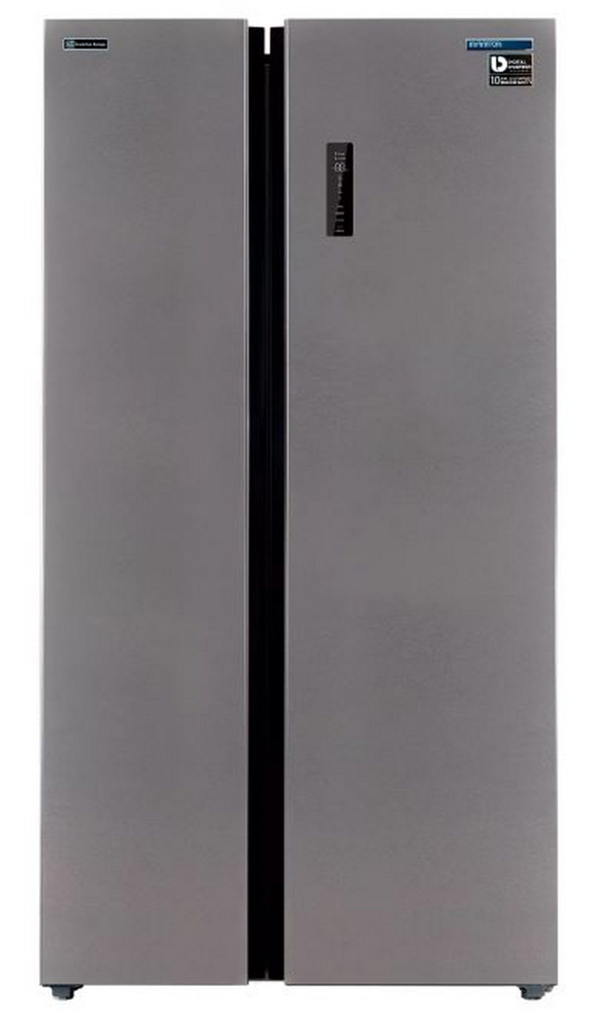 INFINITON Frigorifico Americano SBS-​A174I, 505 Litros, 177 cm de Altura, No Frost Total, Inverter, Funciones Fast Cooling y Fast Freezing, E, Iluminación LED interior, Función Eco, Inox