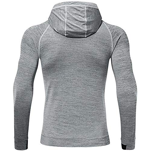 MakingDa Mens Hoodies Zip Up Running Jacket Hooded Breathable Tracksuit Top Lightweight Sweatshirt Comfy Gym Clothes for Jogging Work Out - Image 4